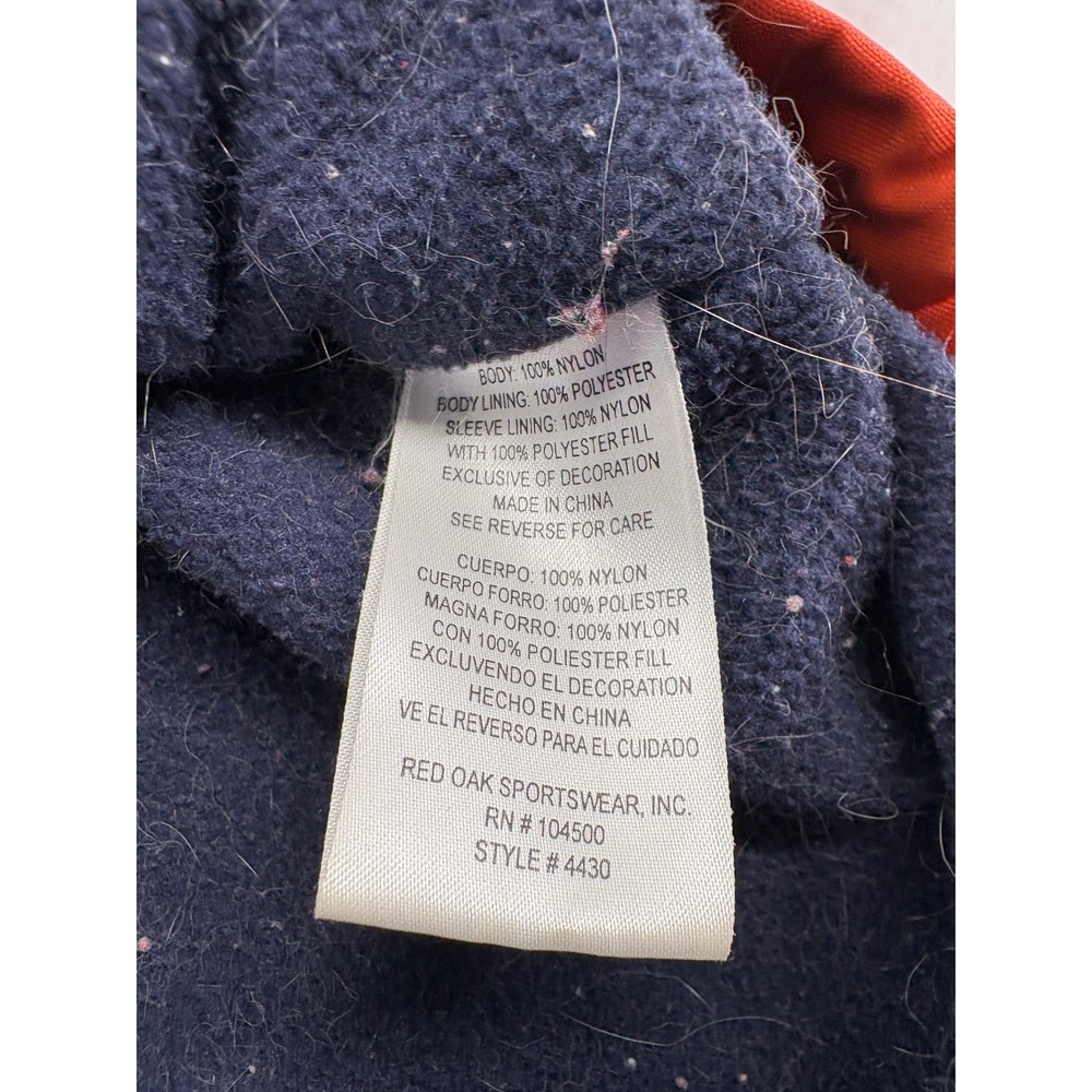 Red Oak Virginia Cavaliers Jacket M 4430 Hooded Fleece Lined Windbreaker Navy - Picture 3 of 6